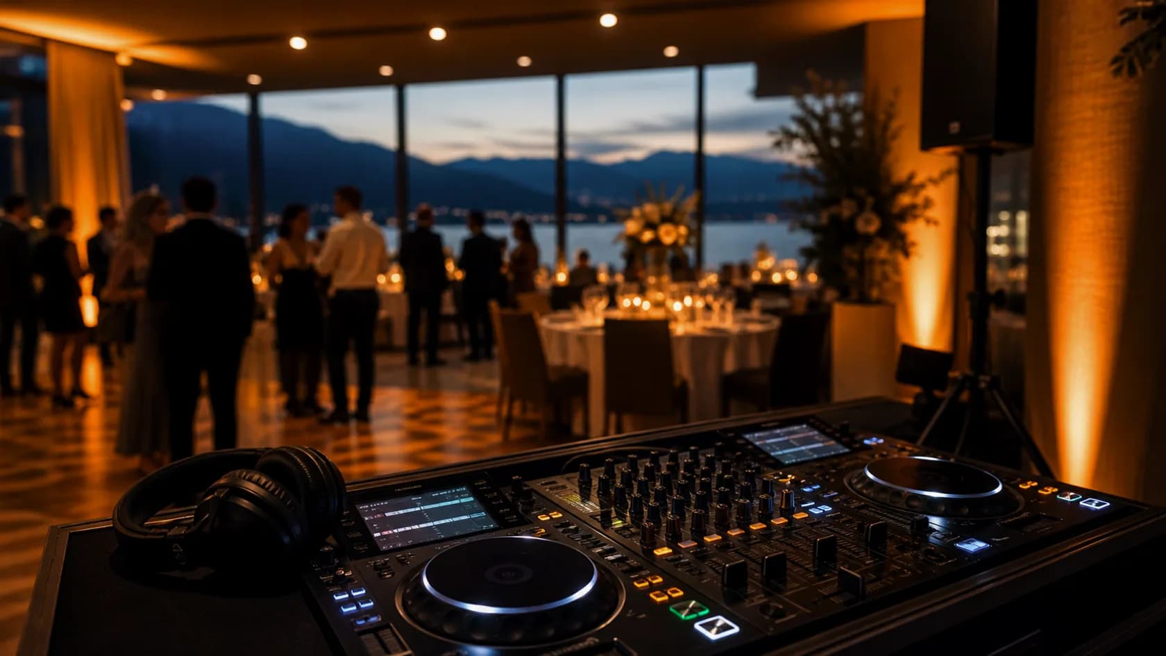 DJ für 60. Geburtstag Musik für Familie Freunde und Tanzfläche mit DJ Setup und Eventstimmung
