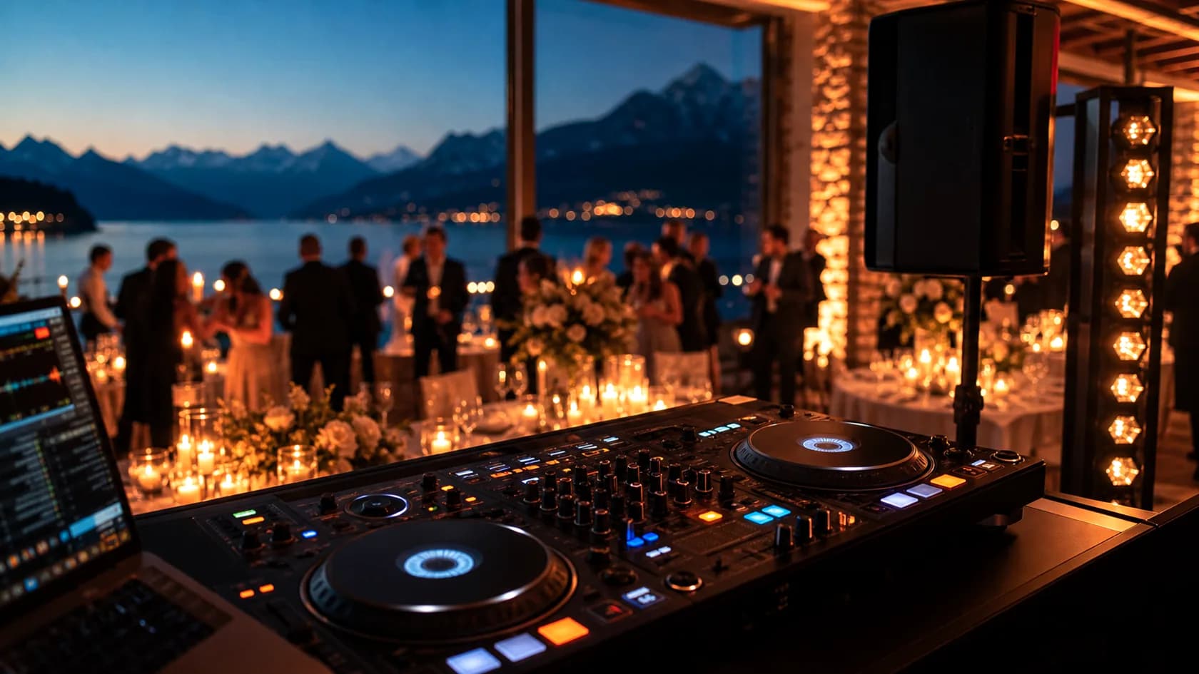 Hochzeit in Luzern Musikplanung für Seehotels und Berglocations mit DJ Setup und Eventstimmung
