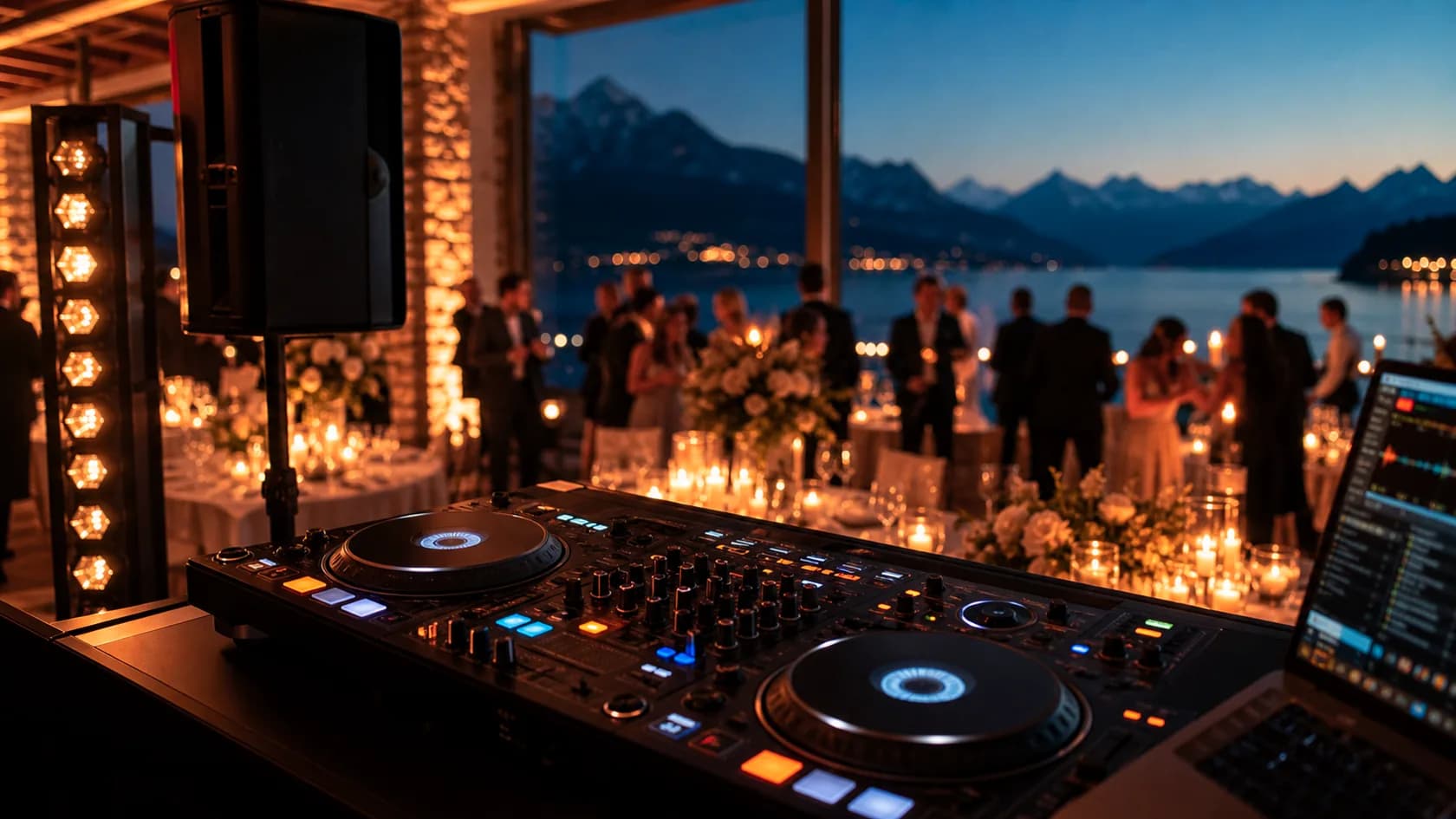 Hochzeits-DJ im Winter Vorteile Kosten und Stimmung mit DJ Setup und Eventstimmung