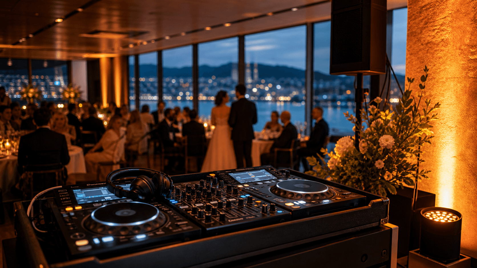 Hochzeits-DJ Zürich Preise mit elegantem DJ Setup