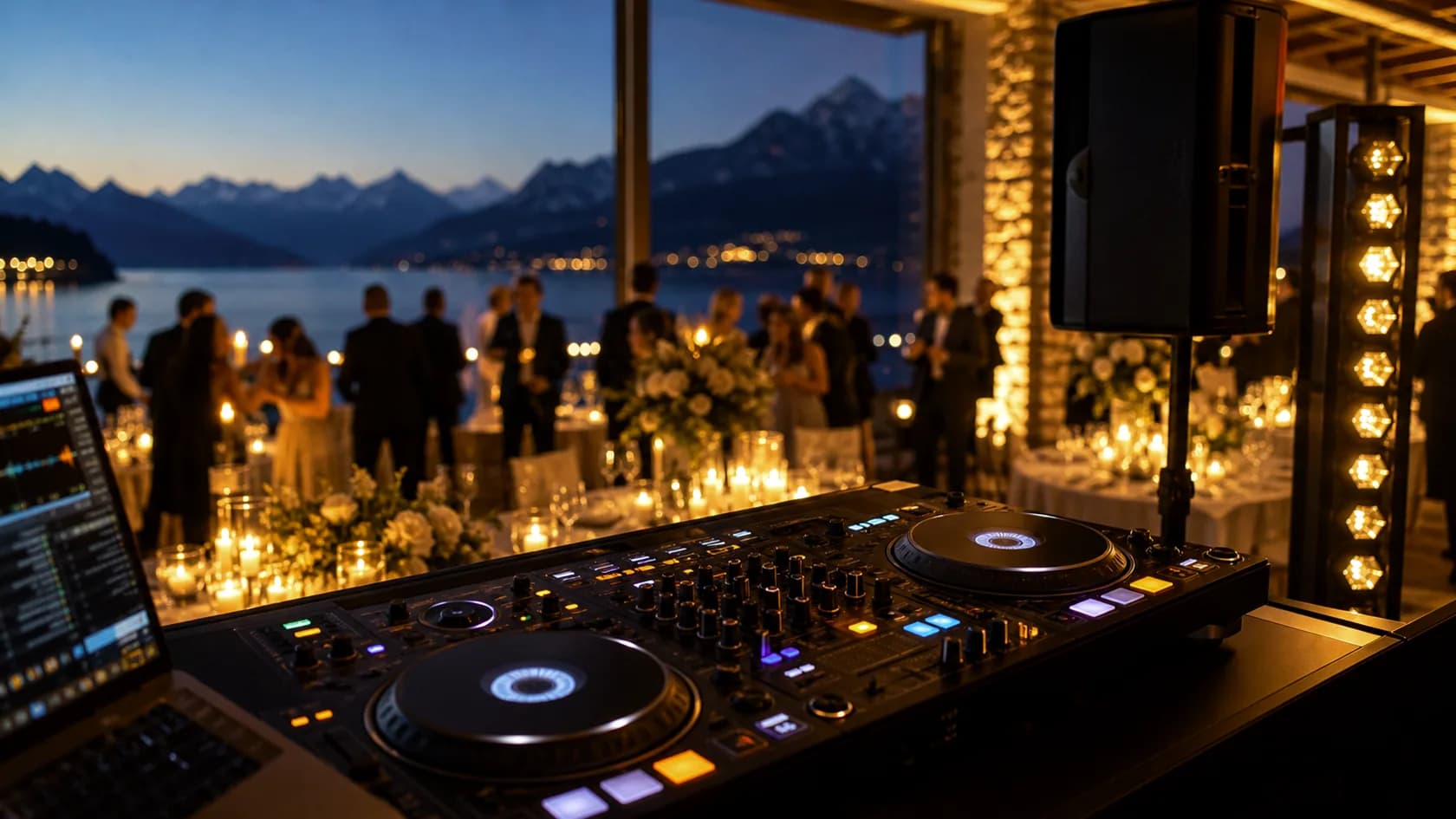 Outdoor-Hochzeit mit DJ was Musik und Technik leisten müssen mit DJ Setup und Eventstimmung